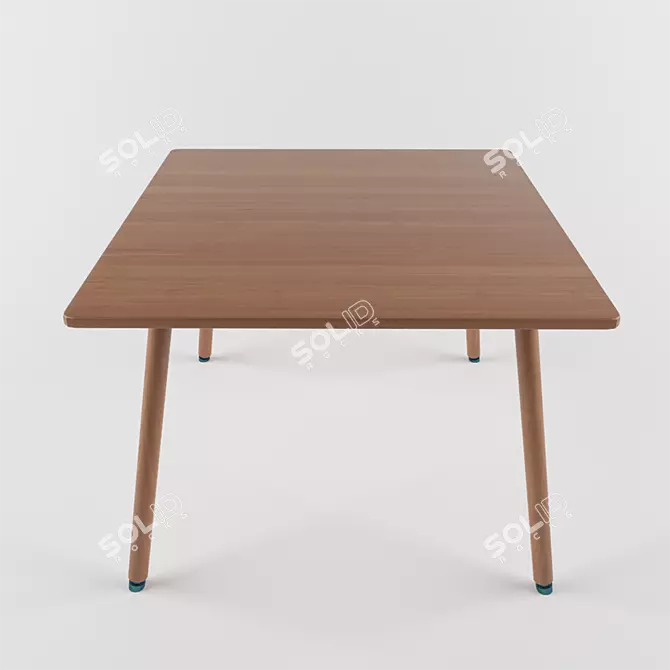 Triple Table Set 3D model image 1