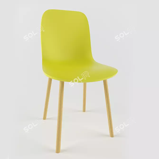 Sunny Yellow Chair 3D model image 1