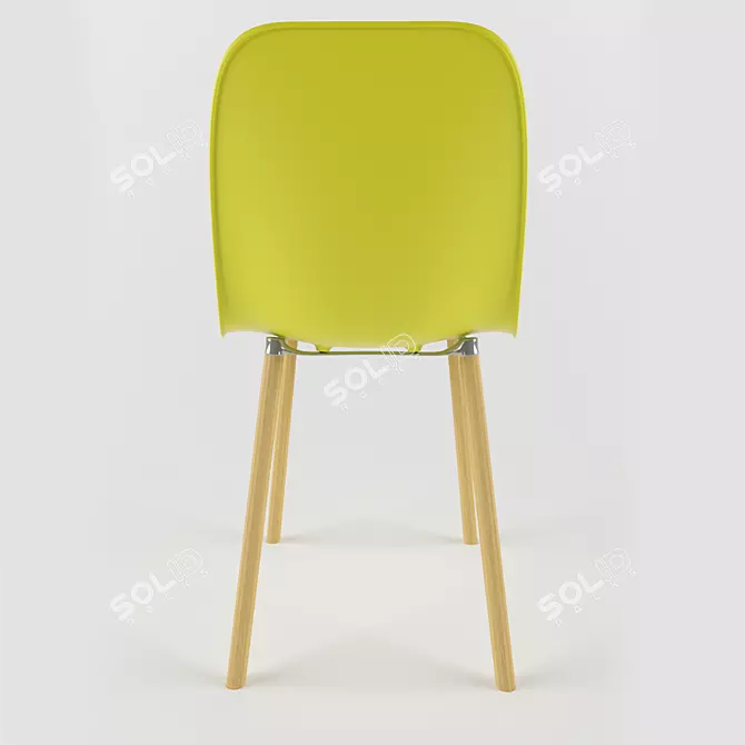 Sunny Yellow Chair 3D model image 2