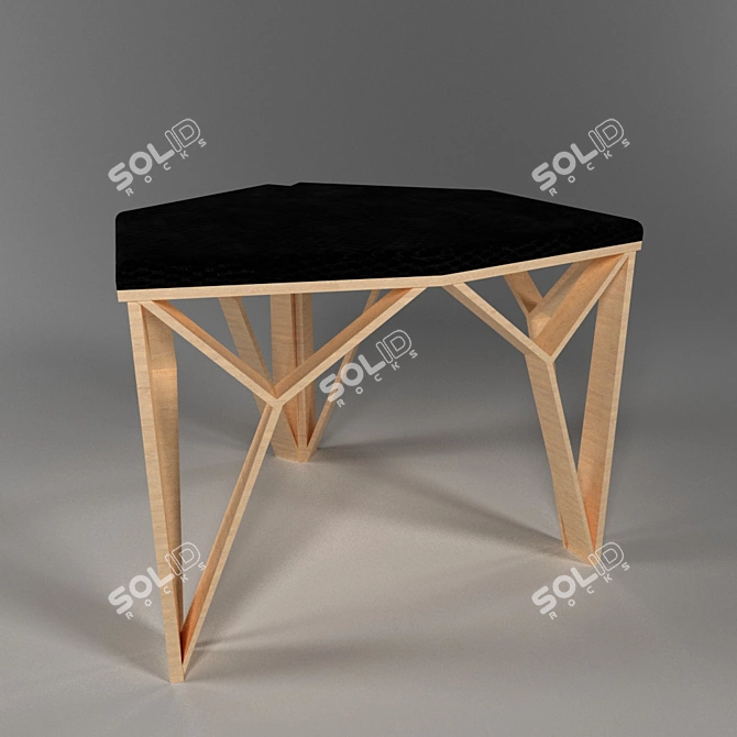 Hi-Tech Symmetrical Stool - 67cm x 55cm 3D model image 2