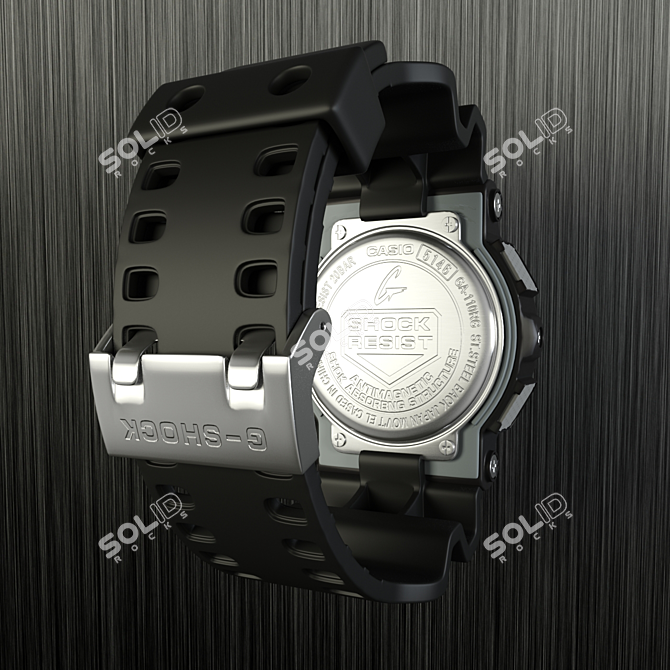 Title: CASIO G-SHOCK GA-110-1AER: Sleek Design, Powerful Performance 3D model image 2