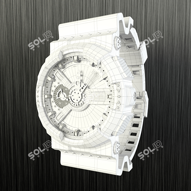 Title: CASIO G-SHOCK GA-110-1AER: Sleek Design, Powerful Performance 3D model image 3