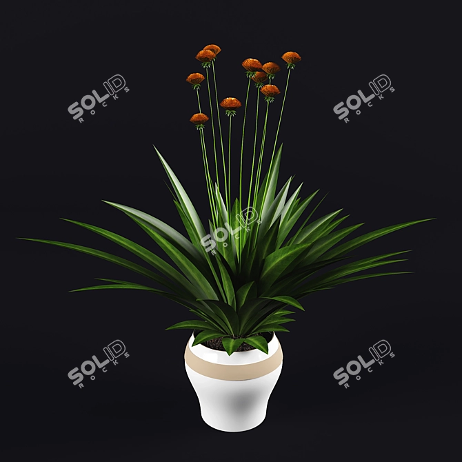 Elegant Green Oasis: PLANT 01 3D model image 1