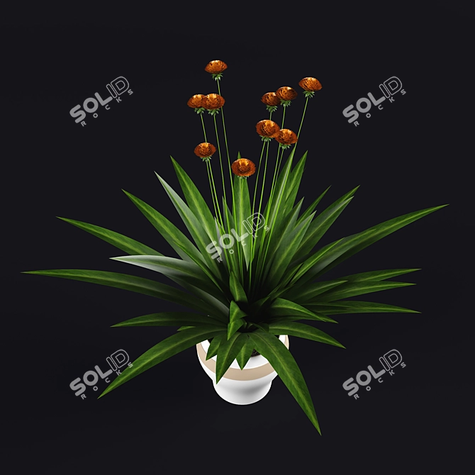 Elegant Green Oasis: PLANT 01 3D model image 2