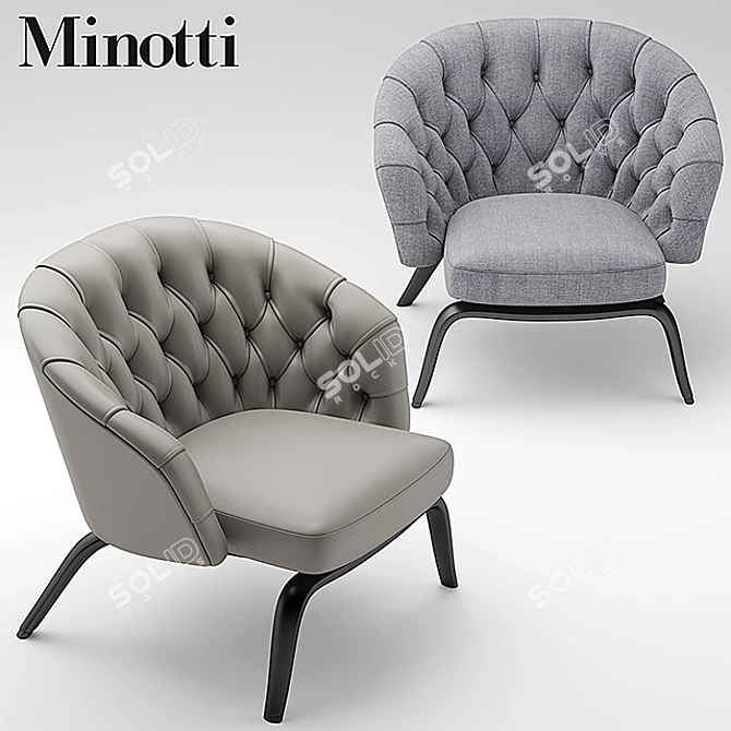 Cozy Minotti Winston Armchair 3D model image 1