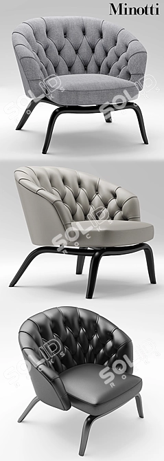 Cozy Minotti Winston Armchair 3D model image 2