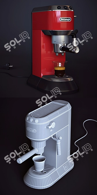 Delonghi EC 680 R Carob Coffee Maker 3D model image 3