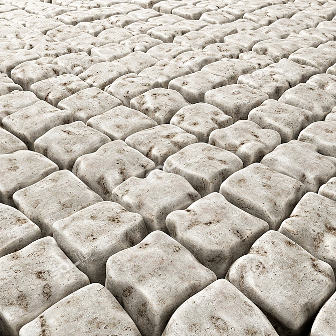 Title: Antique Square Pavers 3D model image 1