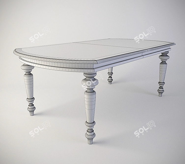 Elegant Bernhardt Auberge Dining Table 3D model image 2
