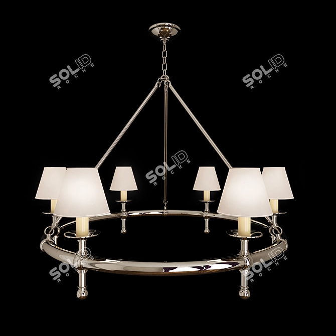 EF Chapman Classic 6-Light Chandelier 3D model image 1