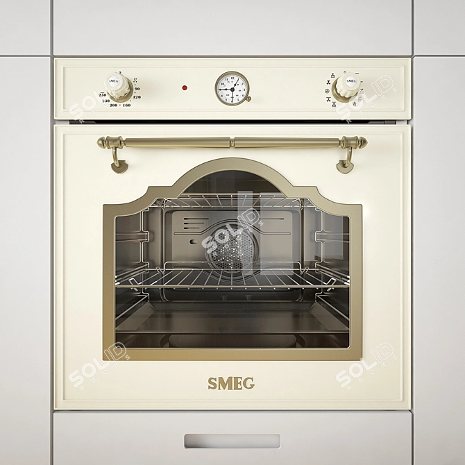 Sleek Smeg Cortina Oven 3D model image 1