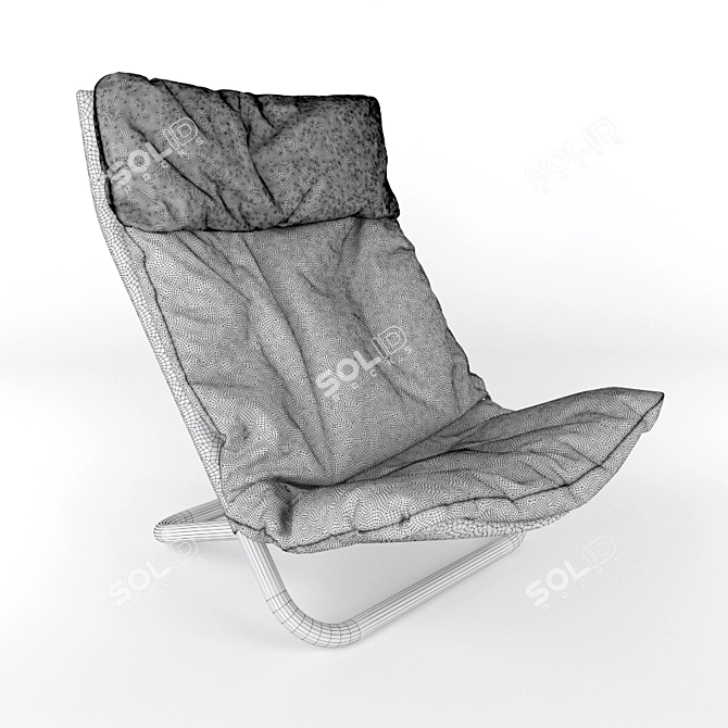 Sleek Arflex 2015 Leather Chair 3D model image 2