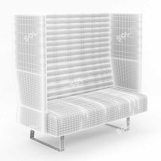 Brizley Office Sofa: Elegant & Functional 3D model image 3