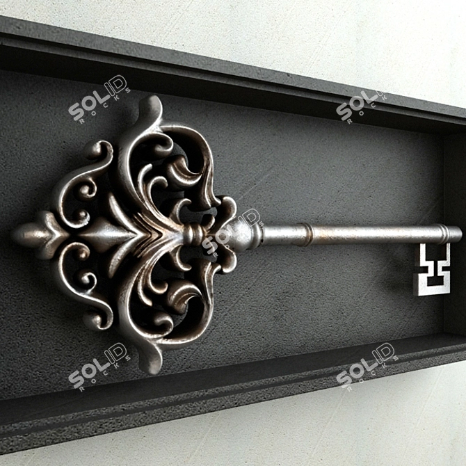 Vintage Key Ornament 3D model image 2