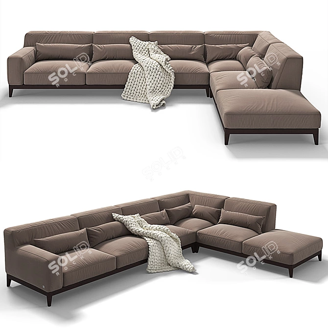 Busnelli Swing 3: Luxury Sofa Set 3D model image 1