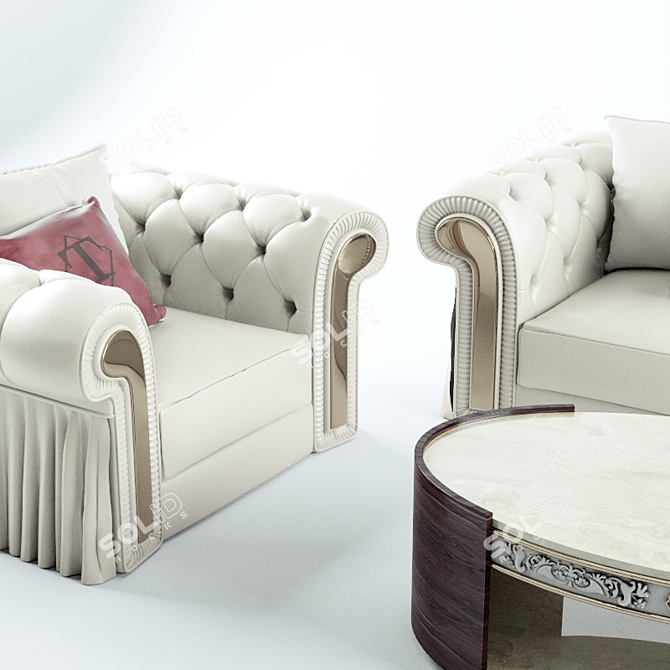 Luxury Turri Couture Furniture Set 3D model image 2