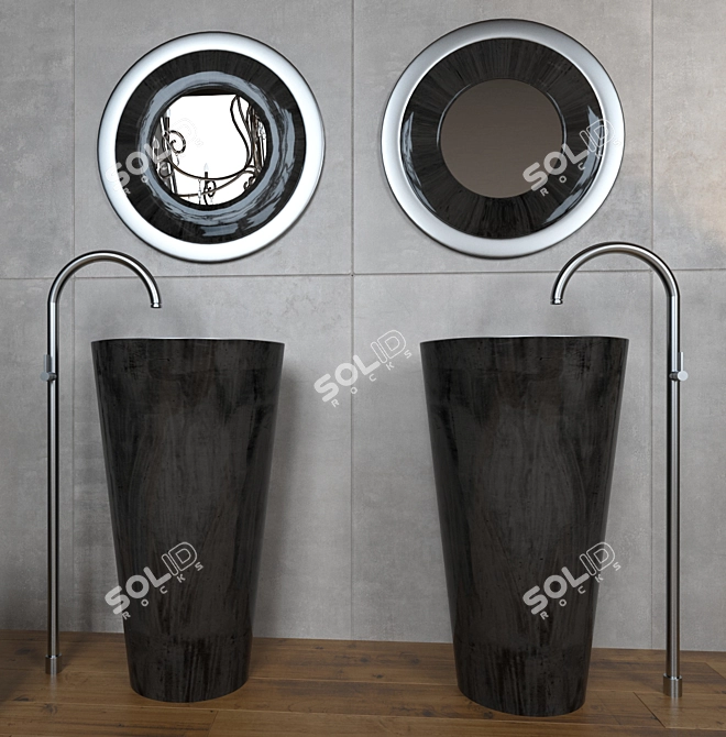 Elegant Glass Washbasin: Tom Tom 3D model image 1