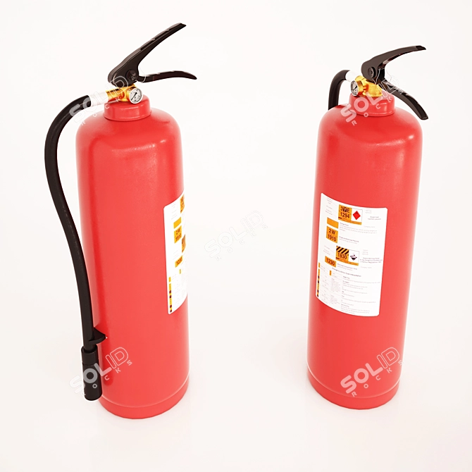 Sleek Fire Suppressant 3D model image 2