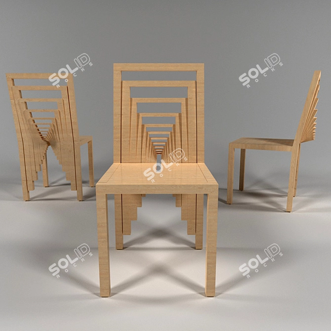 Modern Designer Chair: 3DS Max Corona FBX 3D model image 1