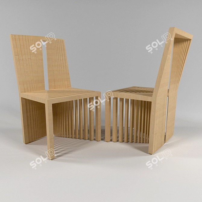 Modern Designer Chair/Stool 3D model image 2