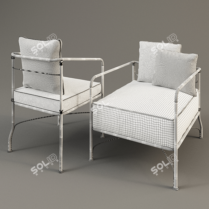  Sleek MINOTTI LE PARC Chair 3D model image 3