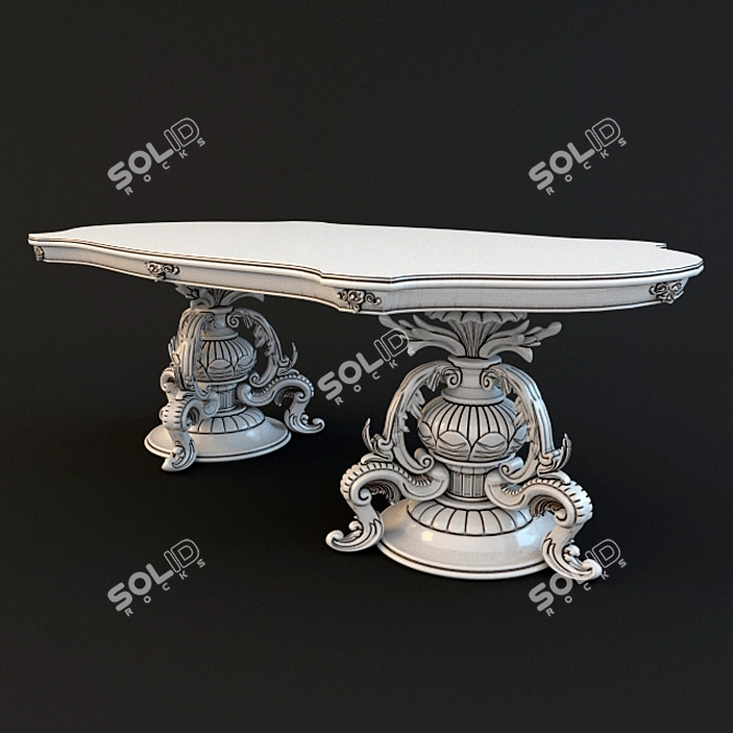 Classic Style Dining Table 3D model image 1