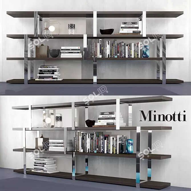 Dalton Bookcase: Modern Elegance 3D model image 1