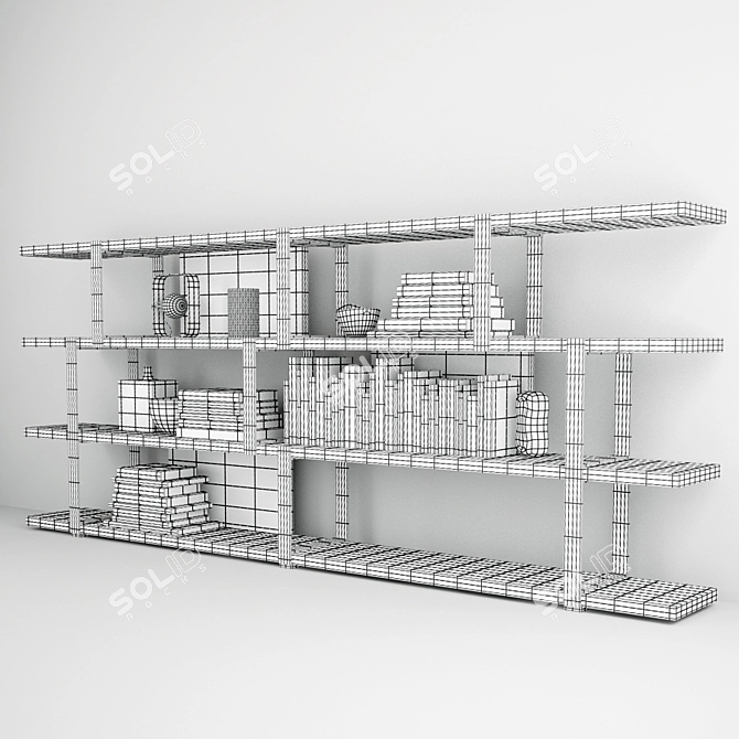 Dalton Bookcase: Modern Elegance 3D model image 3