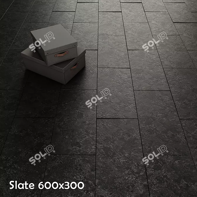 Dual Color Slate Tiles 3D model image 1
