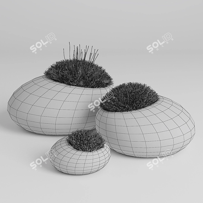 Natural Moss Rocks: Perfect for V-Ray Renders! 3D model image 3