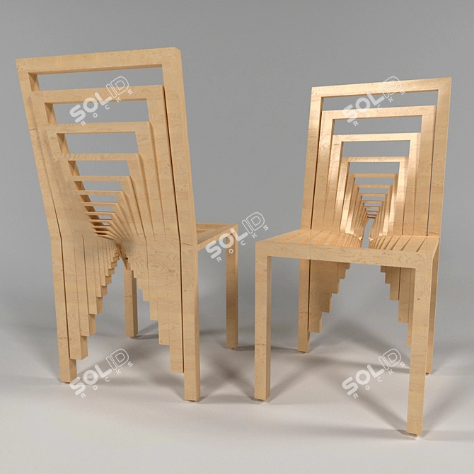 Modern Designer Stool | Sleek and Stylish Design 3D model image 2