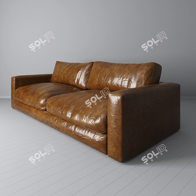 Italian Leather Billy Sofa 3D model image 2