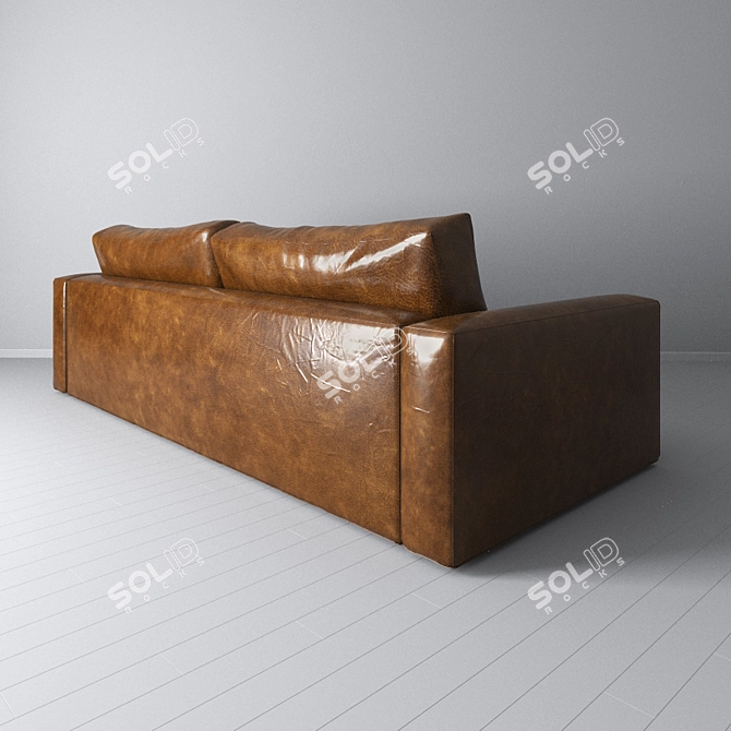Italian Leather Billy Sofa 3D model image 3