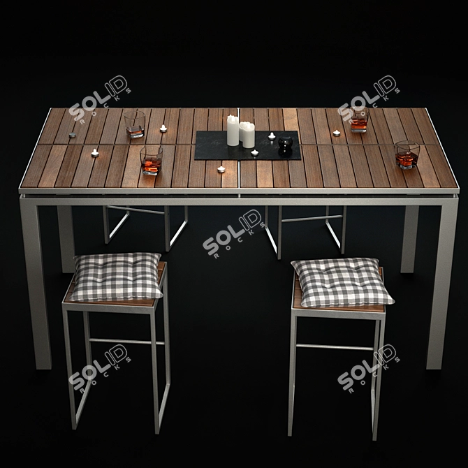 Morrison Table Set: Complete with Accessories 3D model image 2