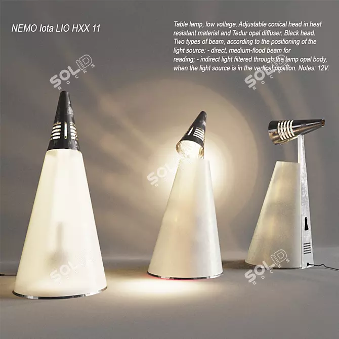 NEMO Iota LIO Table Lamp: Modern, Orientable Design 3D model image 1