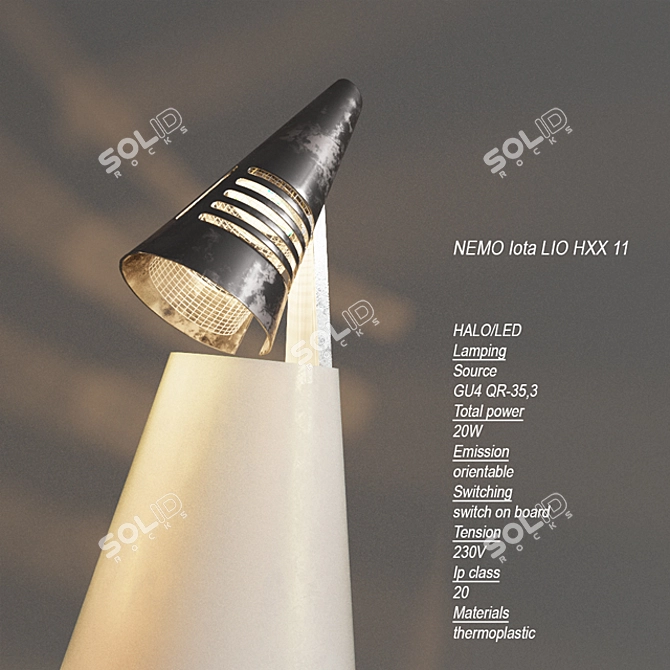 NEMO Iota LIO Table Lamp: Modern, Orientable Design 3D model image 2
