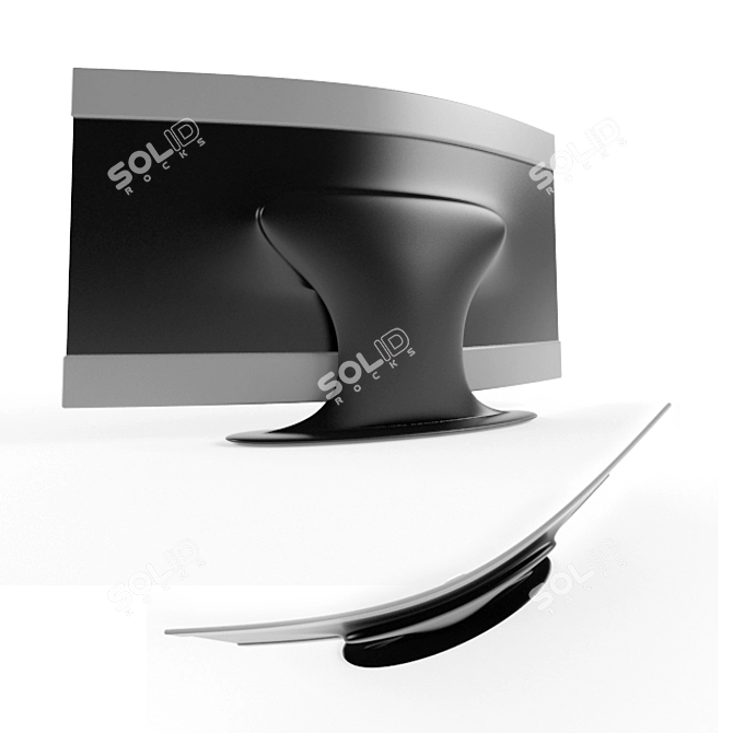 Curved Designer TV 3D model image 2