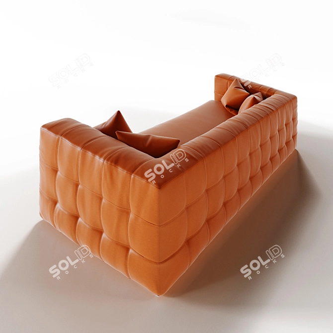 Quad Foxy Leather Sofa 3D model image 2