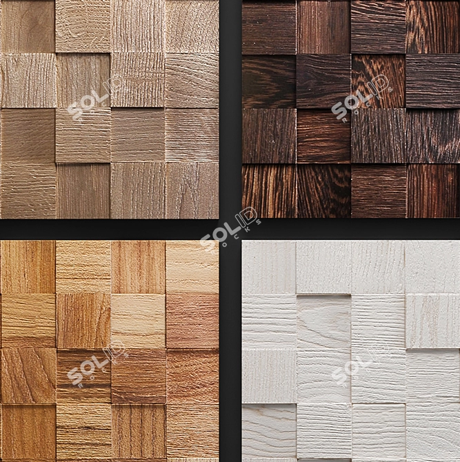 Wooden Art Panels 3D model image 2