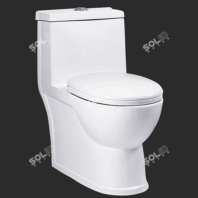 Sleek Duravit Commode: Modern Elegance 3D model image 2