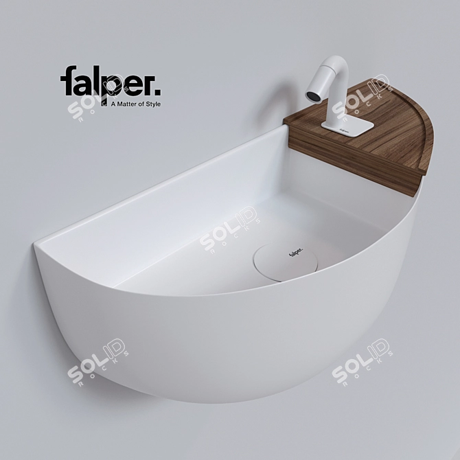 Stylish Falper Bowllino Sink 3D model image 1