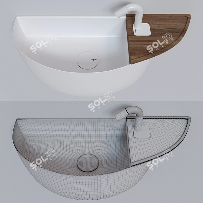 Stylish Falper Bowllino Sink 3D model image 2
