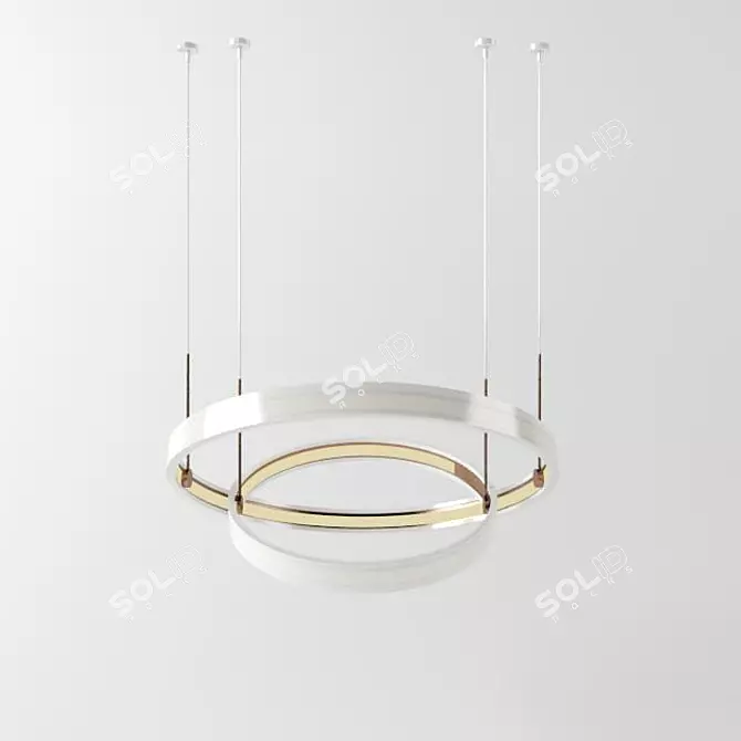 Sleek LED Ceiling Light 3D model image 1