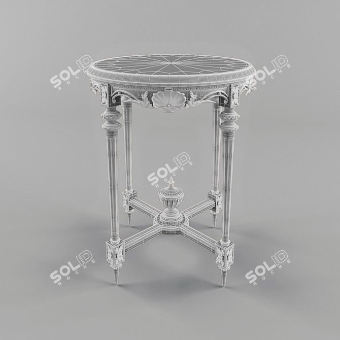 Vintage French Giltwood Table 3D model image 2