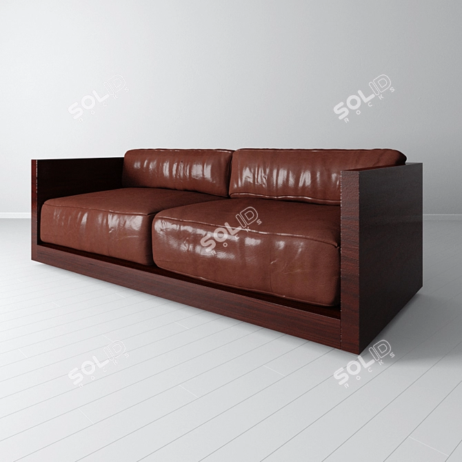 Modern Italian Leather Sofa - Edoard 3D model image 2