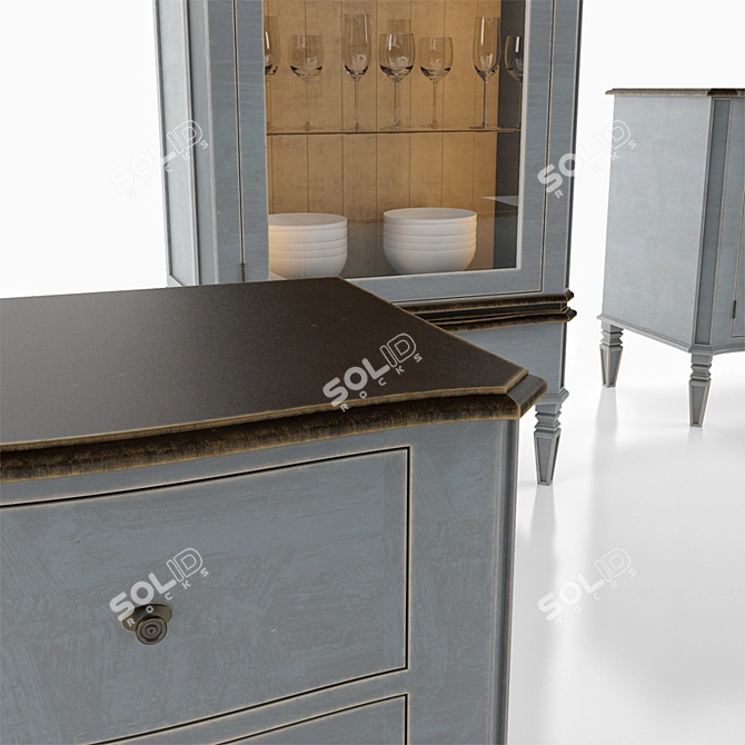 Vintage Transilvania Furniture Collection 3D model image 2