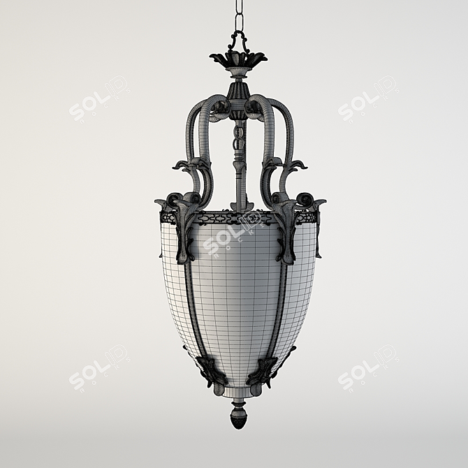 Elegant Italian Chandelier: BADARI B5.485 3D model image 2