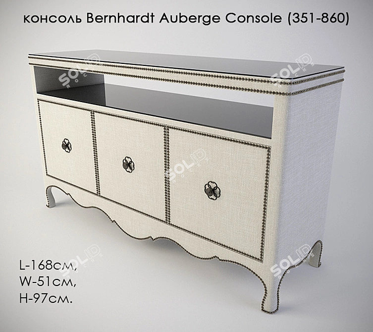 Elegant Bernhardt Auberge Console 3D model image 1