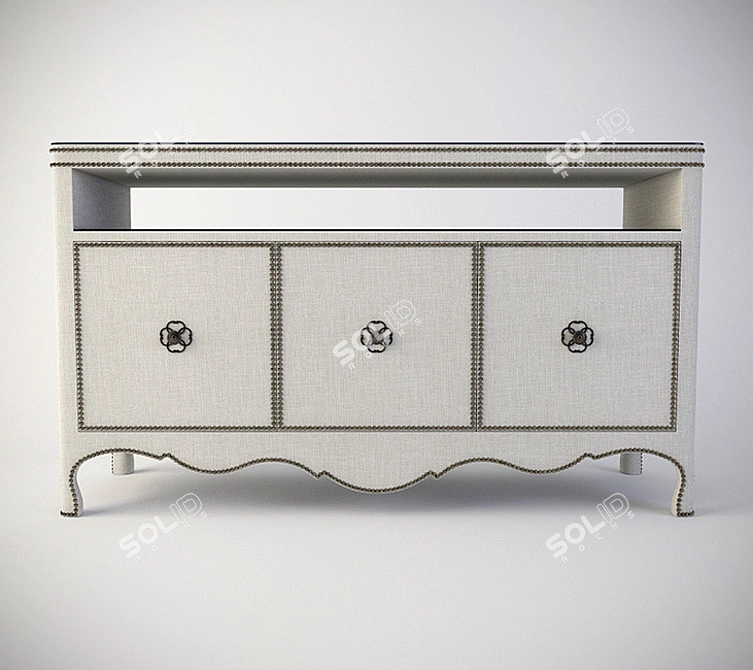 Elegant Bernhardt Auberge Console 3D model image 2