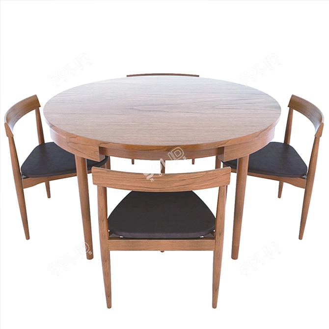 Hans Compact Dining: Clever & Space-Saving 3D model image 2